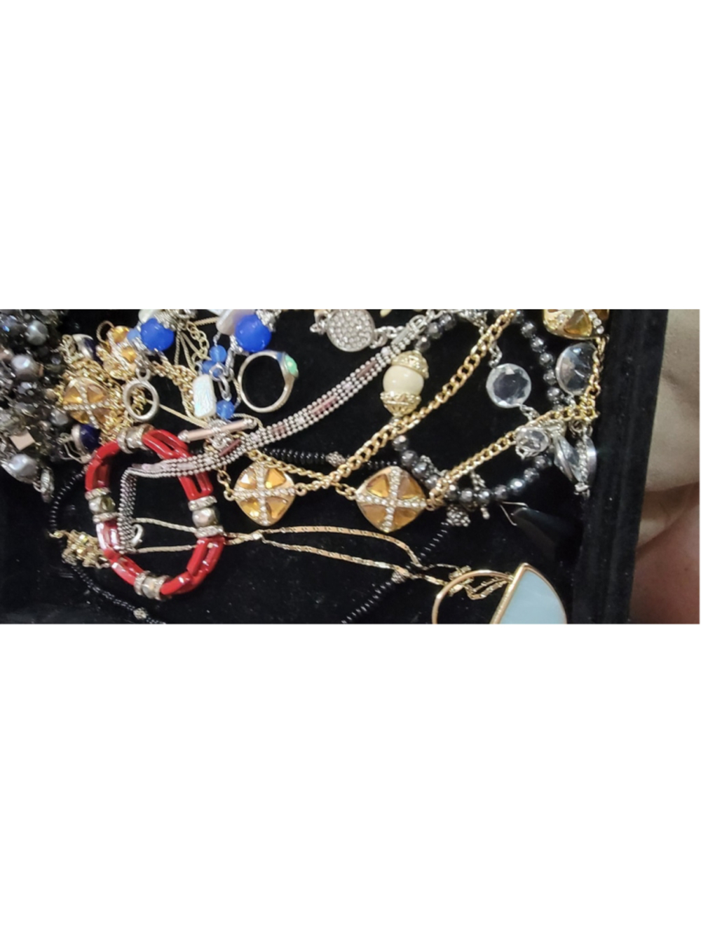 Vintage Statement Jewelry Lot Necklaces Bracelets Rings Mixed Designer Style Boh - Picture 2 of 11